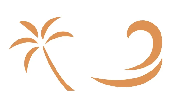 Símbolos gráficos da marca Autivina com sol e ondas em laranja.