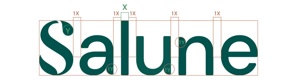 Capa do manual da marca da Clínica Salune com o logotipo principal