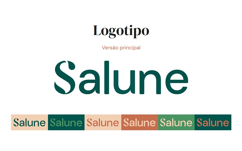 Logotipo principal da Clínica Salune com assinatura das especialidades